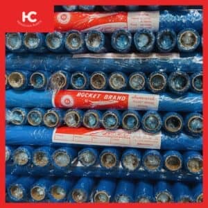 พลาสติกม้วน สีฟ้า ตราจรวด หลายม้วน