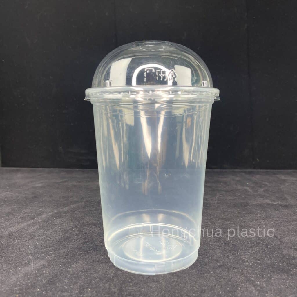 แก้วพลาสติก 32 ออนซ์ ปาก 116 มิล ฝาโดม